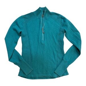 Eddie Bauer Quarter Zip Mock Neck Sweater Size S